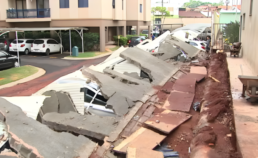 Chuvas fortes voltam a alagar condomínio e deixam garagem debaixo d’água em Ribeirão Preto